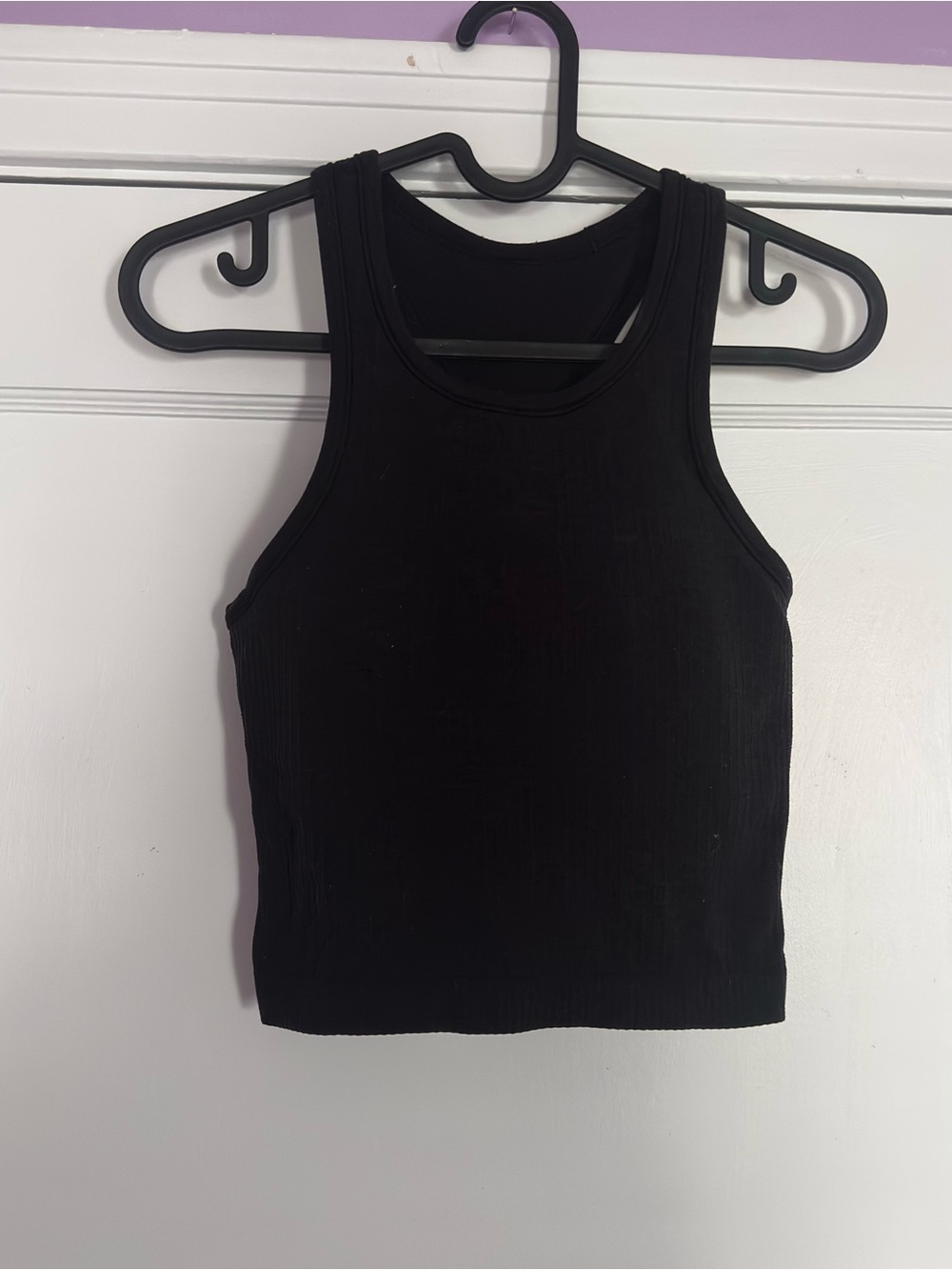 BLACK Lululemon — Ebb to Street Cropped Racerback Tank Top